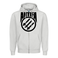 Dove Grey anti blue check action Zipper Hoodie - artisFamous