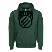 Sports Green anti blue check action Zipper Hoodie - artisFamous