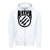 White anti blue check action Zipper Hoodie - artisFamous