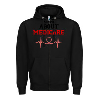 Black ask me about medicare Zipper Hoodie - artisFamous