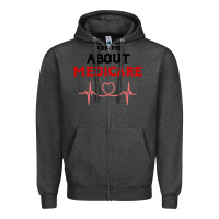 Charcoal Heather ask me about medicare Zipper Hoodie - artisFamous