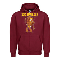 Burgundy zoinks Zipper Hoodie - artisFamous