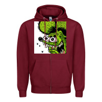 Burgundy rat fink Zipper Hoodie - artisFamous