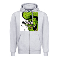 Heather Grey rat fink Zipper Hoodie - artisFamous