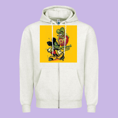 Rat Fink 02 Zipper Hoodie Designed By Artisfamous
