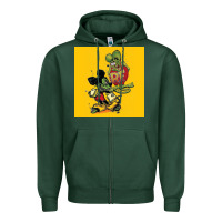 Sports Green rat fink 02 Zipper Hoodie - artisFamous