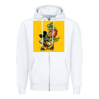 White rat fink 02 Zipper Hoodie - artisFamous