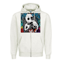 Oatmeal Heather the nightmare before christmas 2 Zipper Hoodie - artisFamous
