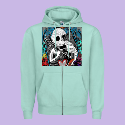 The Nightmare Before Christmas 2 Zipper Hoodie Designed By Artisfamous
