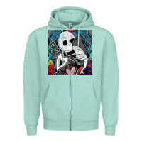 Seafoam the nightmare before christmas 2 Zipper Hoodie - artisFamous