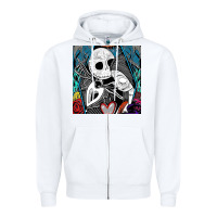 White the nightmare before christmas 2 Zipper Hoodie - artisFamous