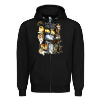 Black cool cats and kittens Zipper Hoodie - artisFamous