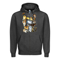 Charcoal Heather cool cats and kittens Zipper Hoodie - artisFamous
