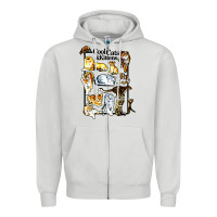Dove Grey cool cats and kittens Zipper Hoodie - artisFamous