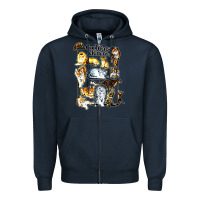 Navy cool cats and kittens Zipper Hoodie - artisFamous