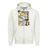 Oatmeal Heather cool cats and kittens Zipper Hoodie - artisFamous
