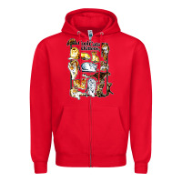 Red cool cats and kittens Zipper Hoodie - artisFamous