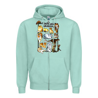 Seafoam cool cats and kittens Zipper Hoodie - artisFamous