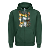Sports Green cool cats and kittens Zipper Hoodie - artisFamous