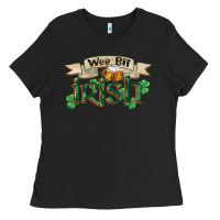 Black wee bit irish st patricks day Ladies Tee - FaDigitalArtStudio