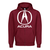Burgundy Luxury vehicles company Zipper Hoodie - artisFamous