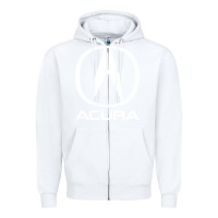 White Luxury vehicles company Zipper Hoodie - artisFamous