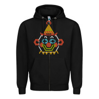 Black lite brite Zipper Hoodie - artisFamous