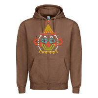 Chestnut lite brite Zipper Hoodie - artisFamous