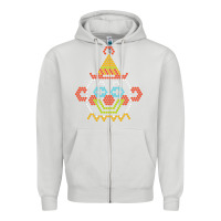 Dove Grey lite brite Zipper Hoodie - artisFamous
