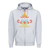 Heather Grey lite brite Zipper Hoodie - artisFamous