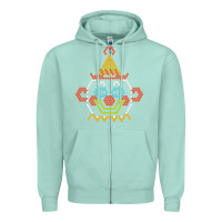 Seafoam lite brite Zipper Hoodie - artisFamous