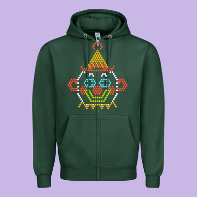 Lite Brite Zipper Hoodie Designed By Artisfamous