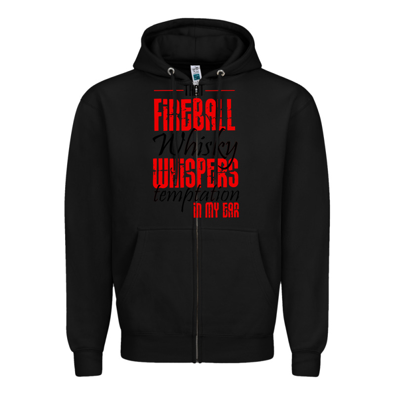 Fireball Whisky Whispers Zipper Hoodie by artisFamous | Teevron