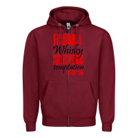 Burgundy fireball whisky whispers Zipper Hoodie - artisFamous