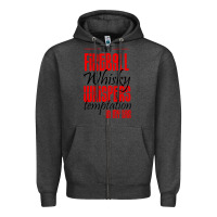 Charcoal Heather fireball whisky whispers Zipper Hoodie - artisFamous
