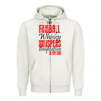 Oatmeal Heather fireball whisky whispers Zipper Hoodie - artisFamous