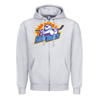Heather Grey solar bears Zipper Hoodie - artisFamous