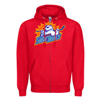 Red solar bears Zipper Hoodie - artisFamous