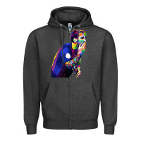 Charcoal Heather LIONEL MESSI Zipper Hoodie - artisFamous