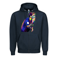 Navy LIONEL MESSI Zipper Hoodie - artisFamous