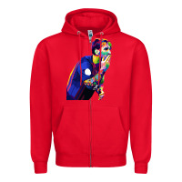 Red LIONEL MESSI Zipper Hoodie - artisFamous