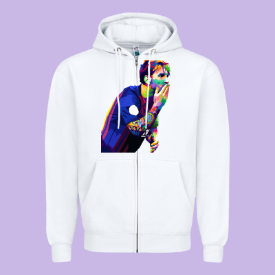 Lionel Messi Zipper Hoodie Designed By Artisfamous