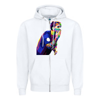 White LIONEL MESSI Zipper Hoodie - artisFamous