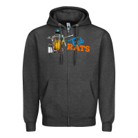 Charcoal Heather fabrats Zipper Hoodie - artisFamous