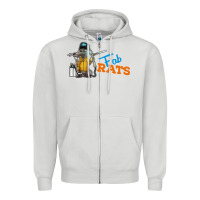 Dove Grey fabrats Zipper Hoodie - artisFamous
