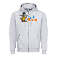 Heather Grey fabrats Zipper Hoodie - artisFamous