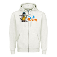 Oatmeal Heather fabrats Zipper Hoodie - artisFamous
