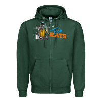 Sports Green fabrats Zipper Hoodie - artisFamous