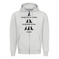 Dove Grey attempted murder cute Zipper Hoodie - artisFamous