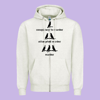 Attempted Murder Cute Zipper Hoodie Designed By Artisfamous
